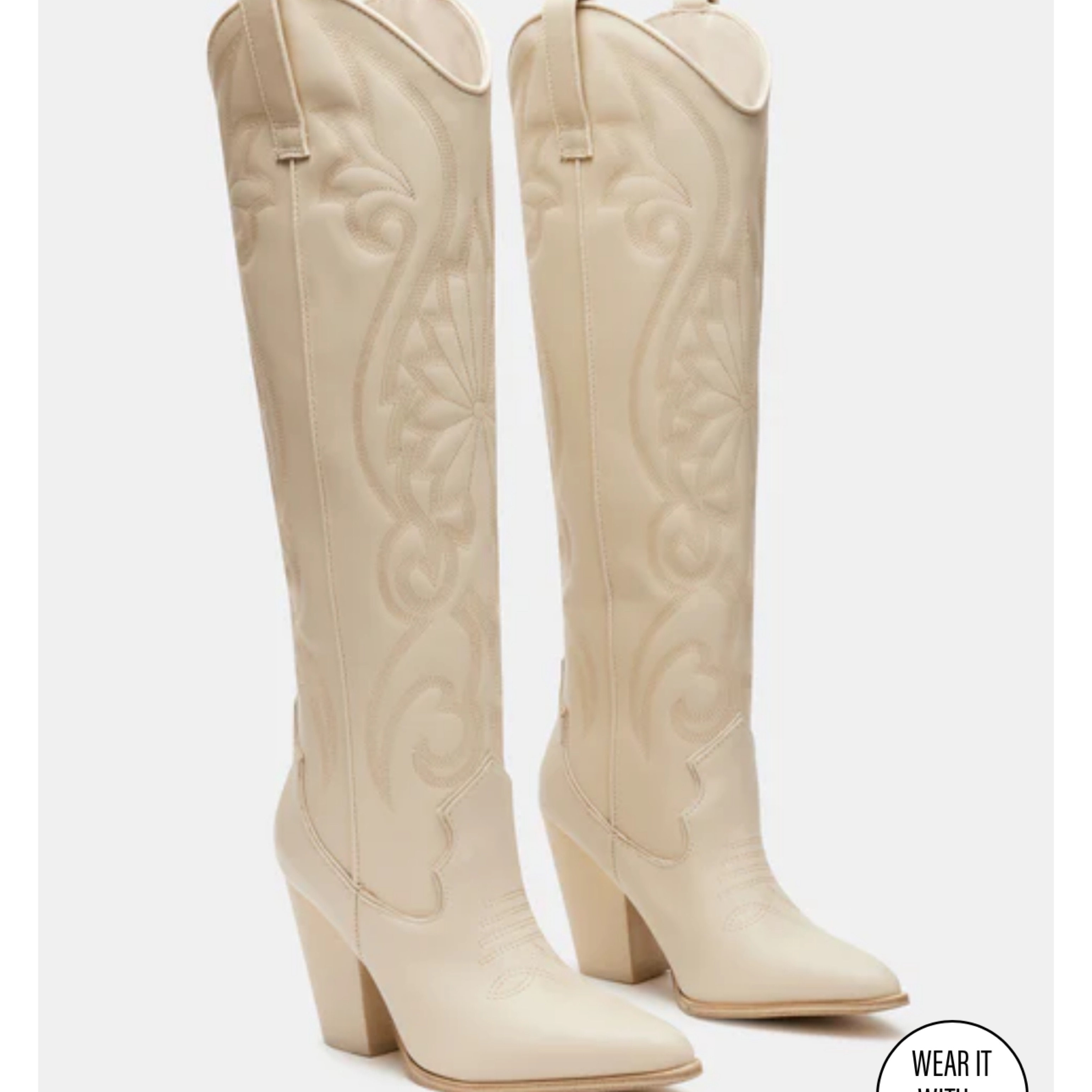 Lasso Bone Cowboy Boots by Steve Madden - Pickle