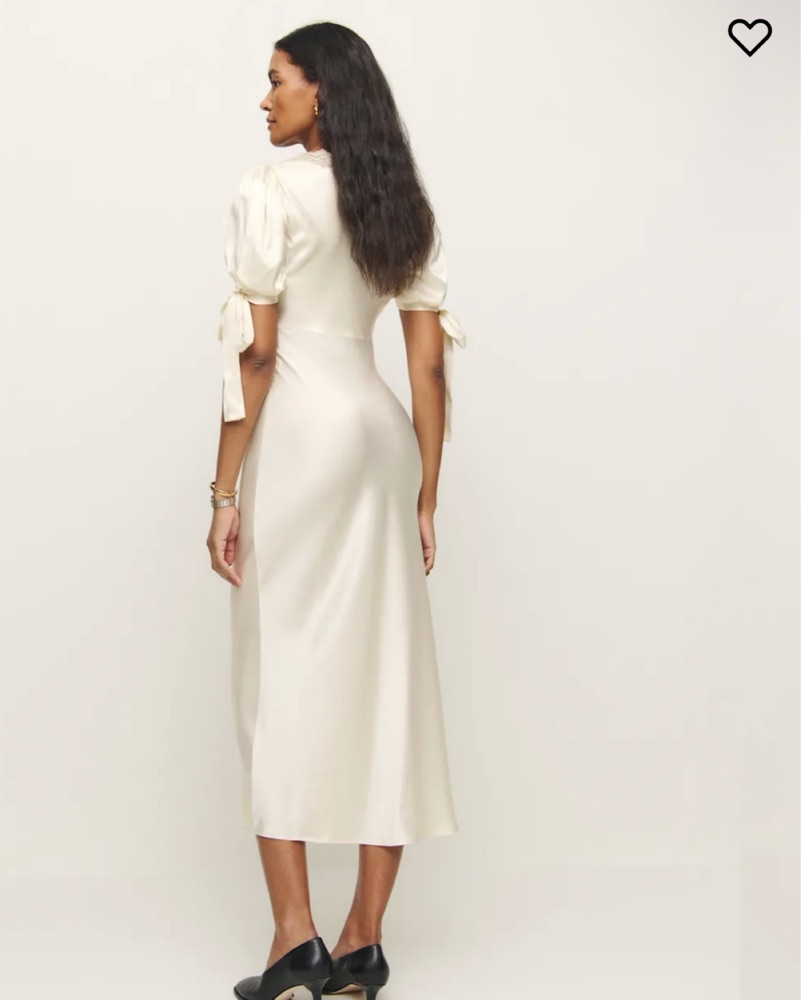 Reformation Stella Silk Dress by Reformation - Pickle
