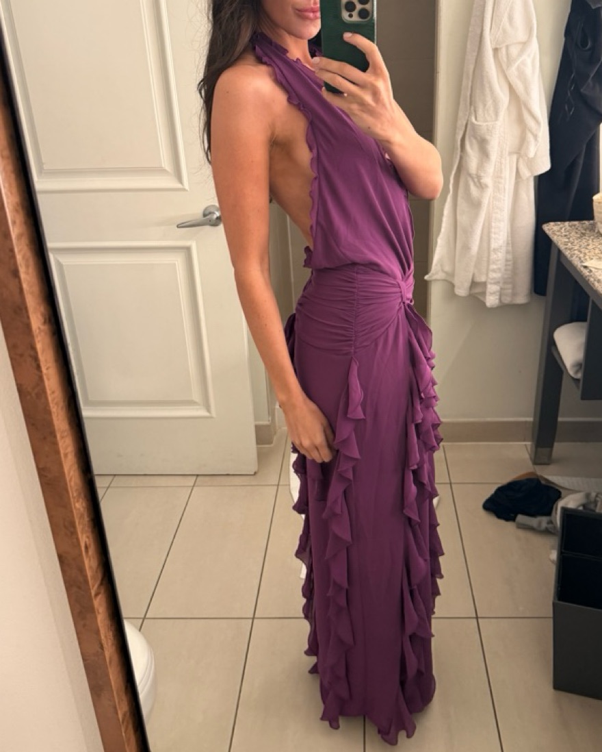 strapless open back dress Glitter Lilac Sequin Bodycon Spaghetti Straps Homecoming Dress main image 1