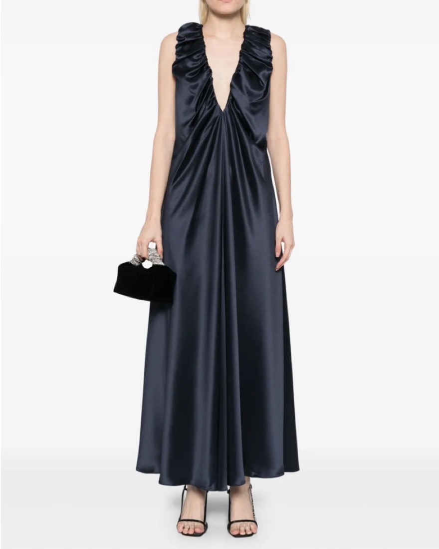 aje pink soundscape maxi dress Hire AJE Soundscape Maxi Dress in Chalk Pink – SUSTAINABLY. The Dress Hire