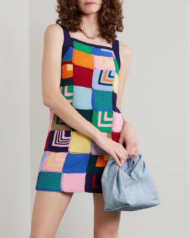 patchwork crochet mini dress Verbena Patchwork Crochet Mini Dress | Jaded London | Clothing