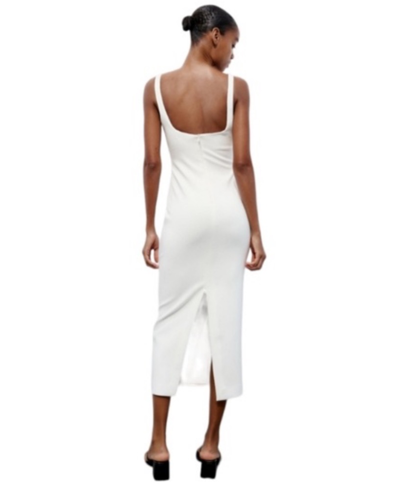 Zara White Midi Dress by ZARA - Pickle