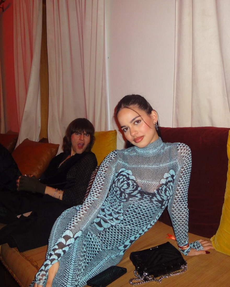AFRM Shailene Dress Aqua Petals by AFRM - Pickle