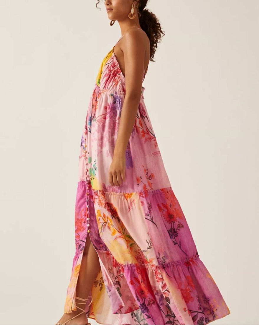 blue floral summer maxi dress Taylor Floral Maxi Dress