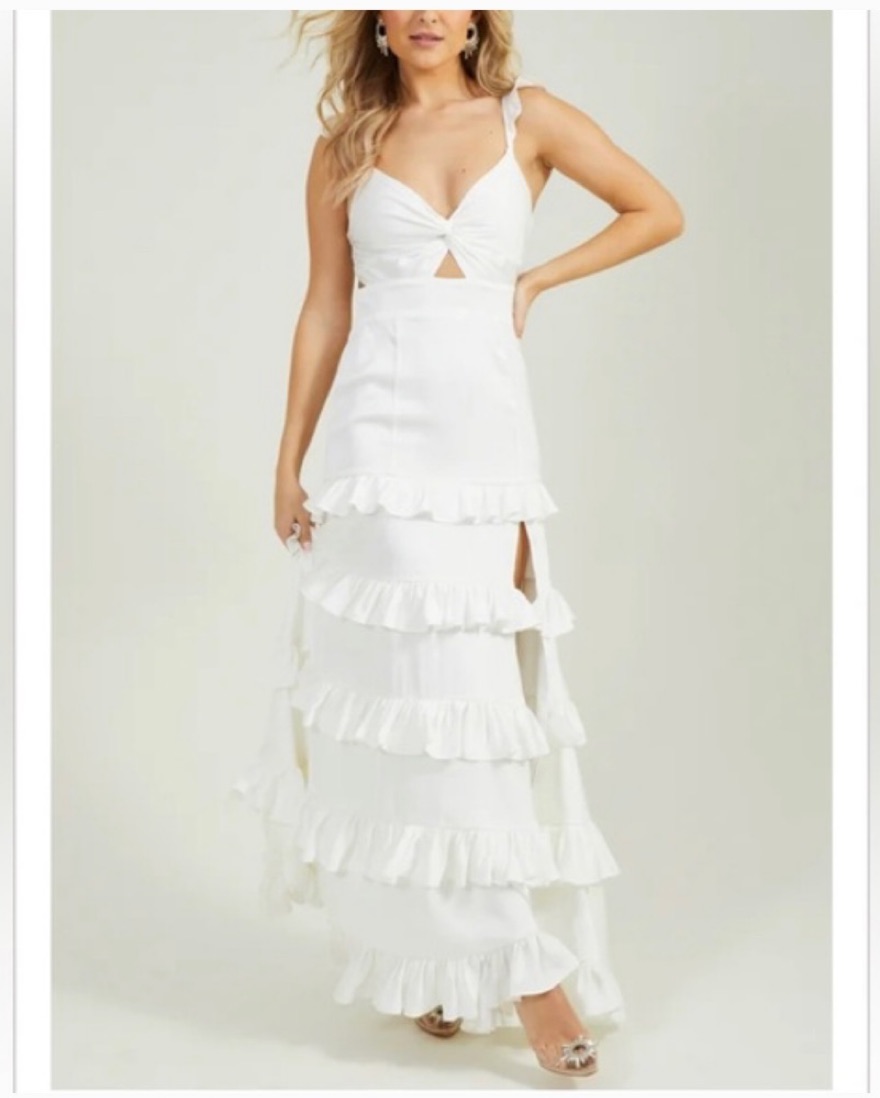 bridal shower white dress for bride Kennedy Blue Rowen main image 0
