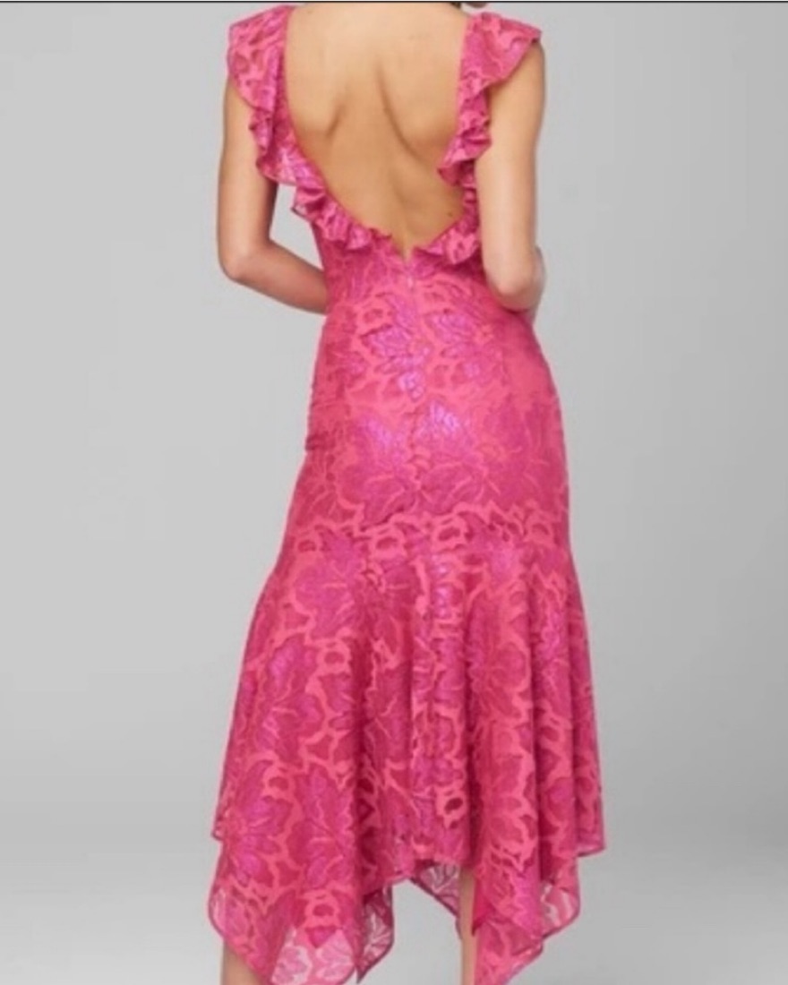 BEBE lace ruffle midi dress Size 12 by Bebe - Pickle