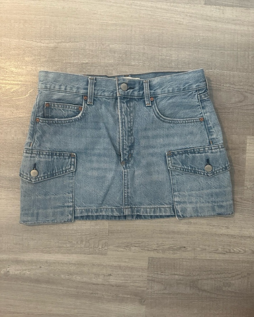 【PORTERNA】Fordy Denim Short Skirt STONE WASHED DENIM MINI SKIRT | Tom Ford Fashion