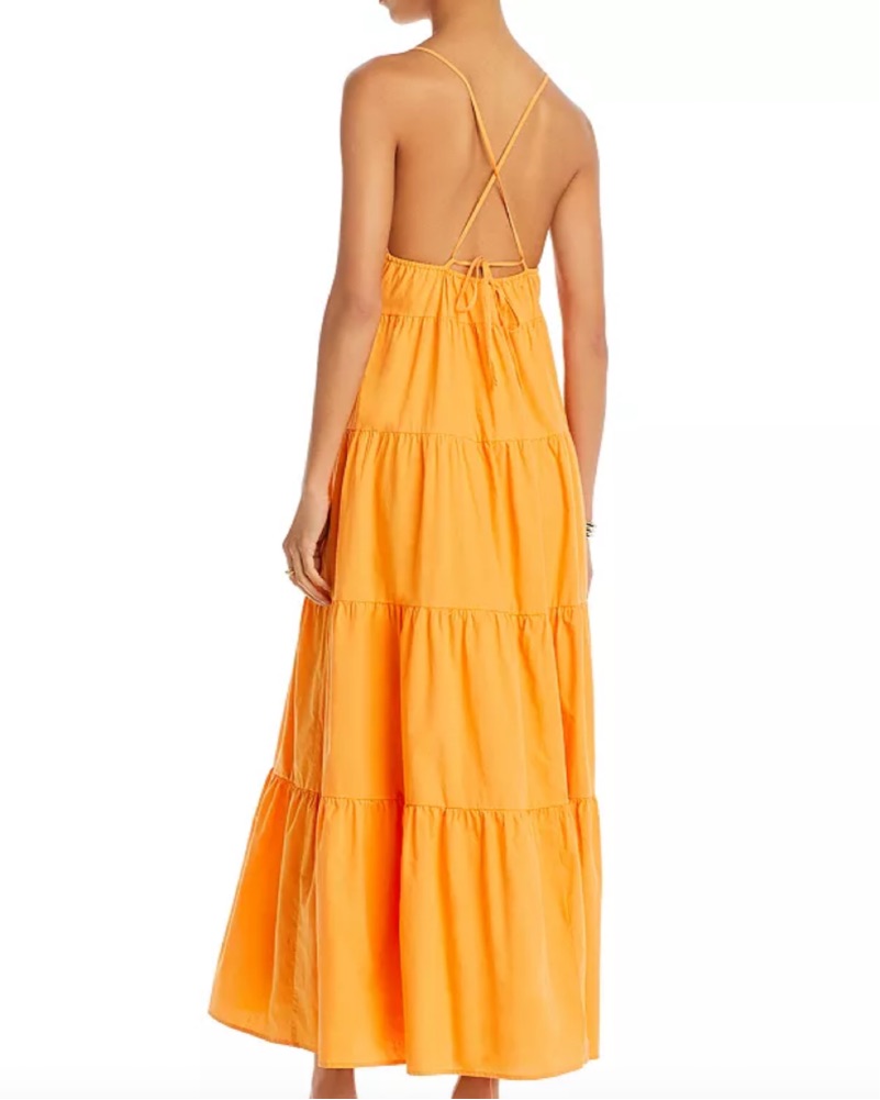 how to dress to a bridal shower Rent WAYF Pamela Off Shoulder Chiffon Maxi Dress main image 0