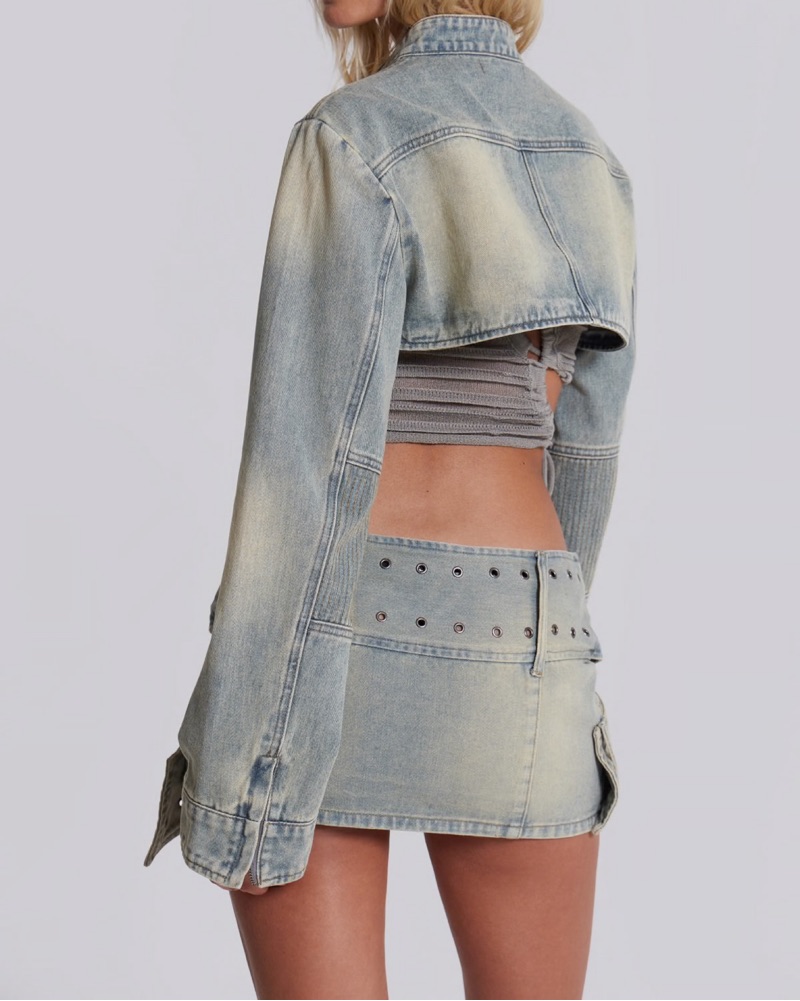‧˚₊*̥✧ jaded london denim skirt Jaded London Lace-Up Denim Mini Skirt | Urban Outfitters UK