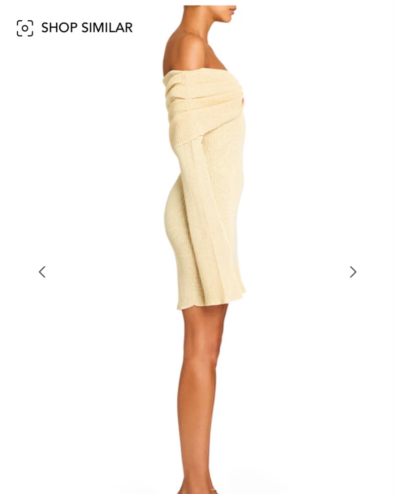 Seroya Yellow Knit Mini Dress by SEROYA - Pickle