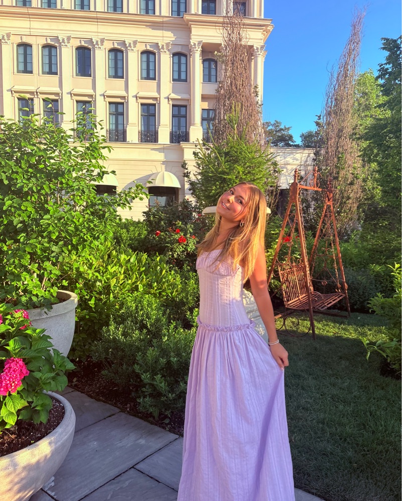 Jacinda Drop Waist Maxi Dress - Lavender by Peppermayo - Pickle
