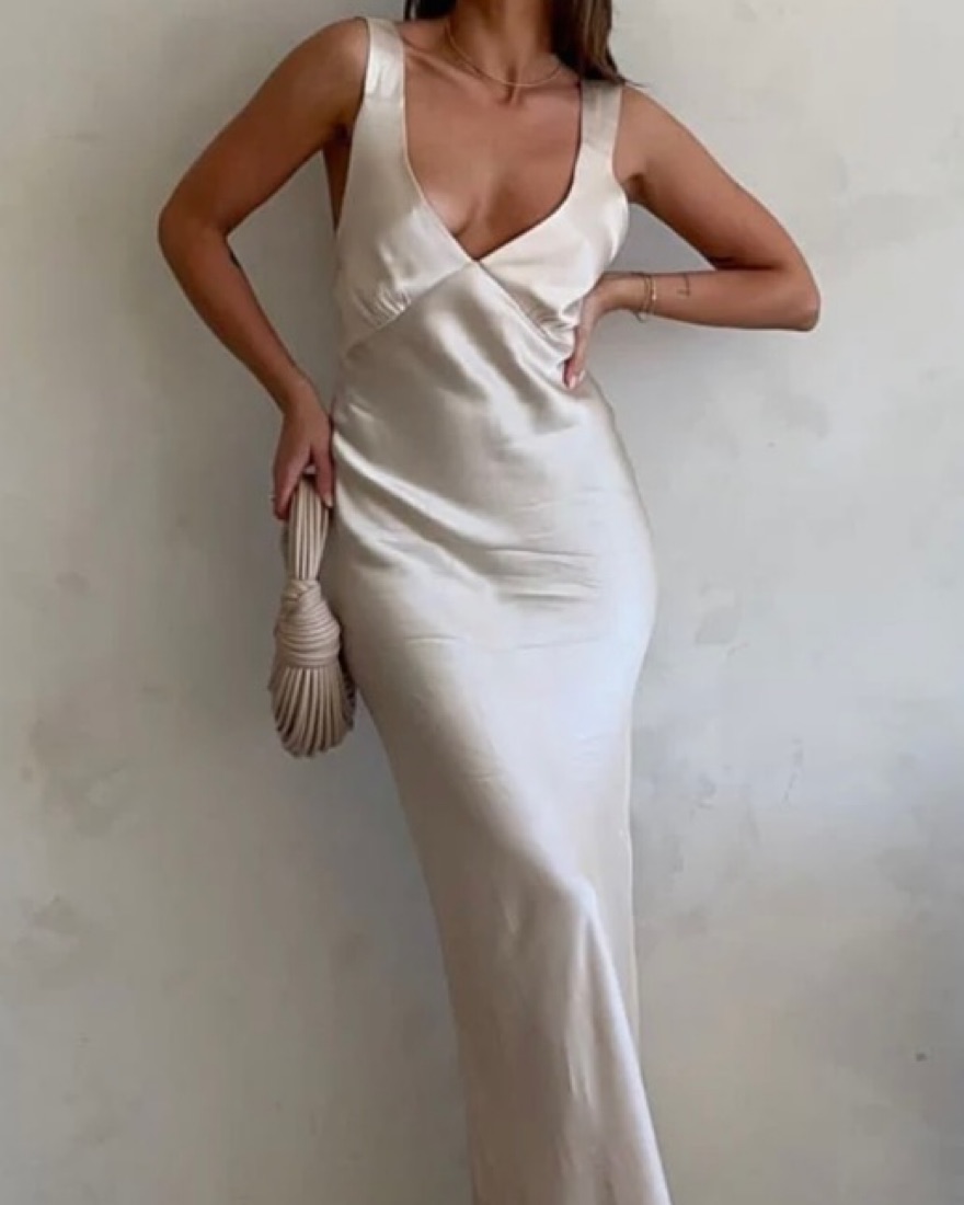 wedding dress a line Satin Bateau Neckline A-Line Wedding Dress With Lace Appliques WD192 US18 / Ivory