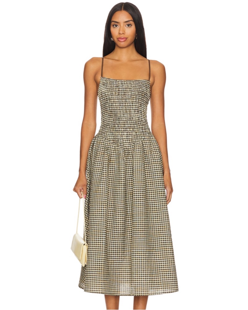 Ballerina Dress in Biscuit Plaid by Apres Studio - Pickle