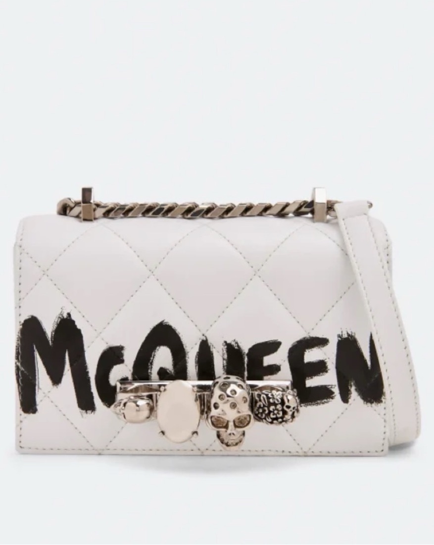 Alexander McQueen White Graffiti Knuckle by Alexander McQueen - Pickle