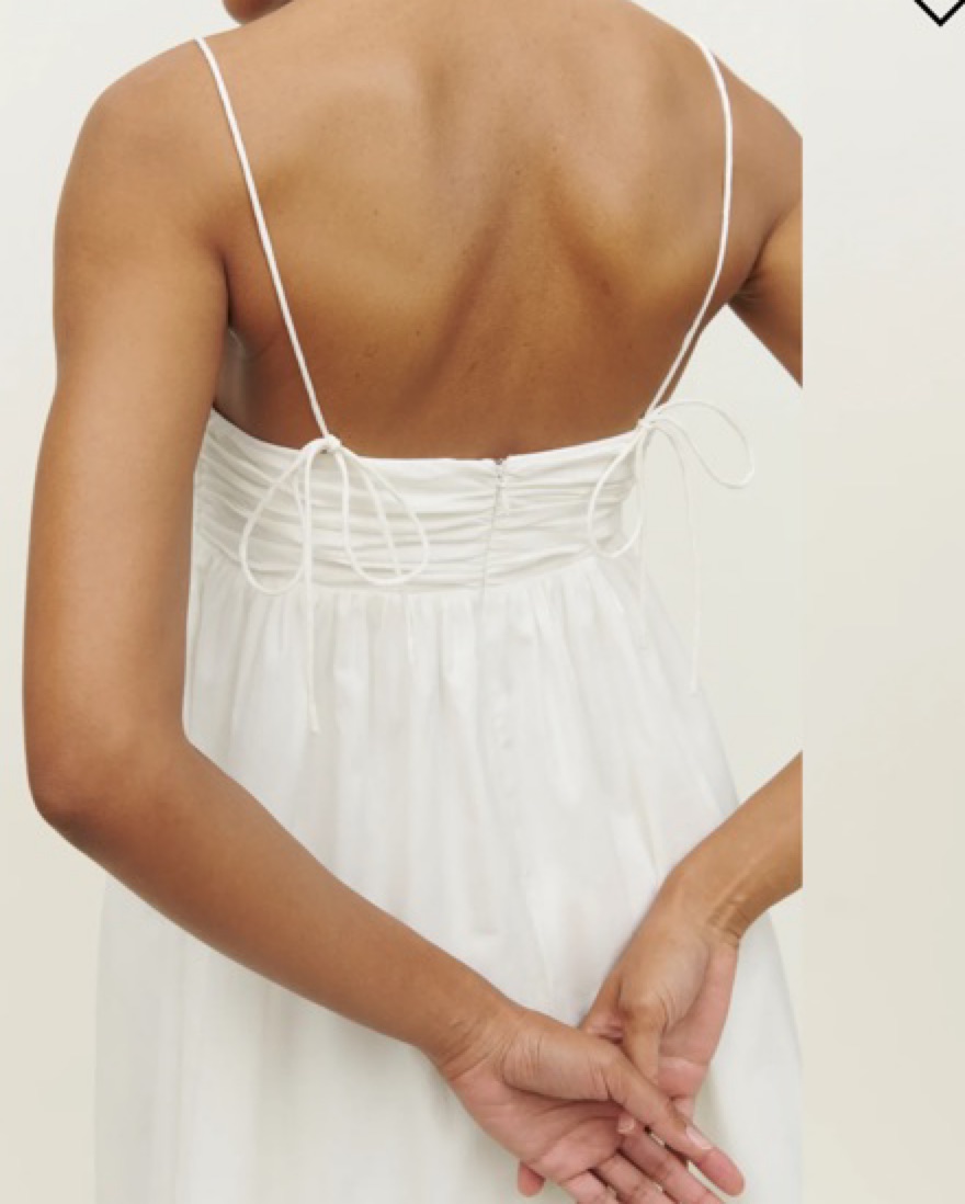 ★人気新作 新品 Reformation 白ミニワンピース Reformation White Mini Dress | Pickle