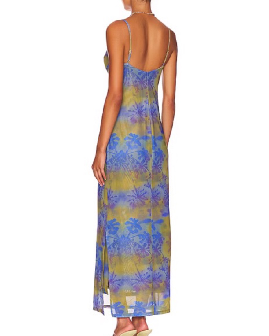 mudd maxi dress MUDD 00's Black Flounce Ribbed Side Slit Spaghetti Strap Maxi Dress Size:  Medium