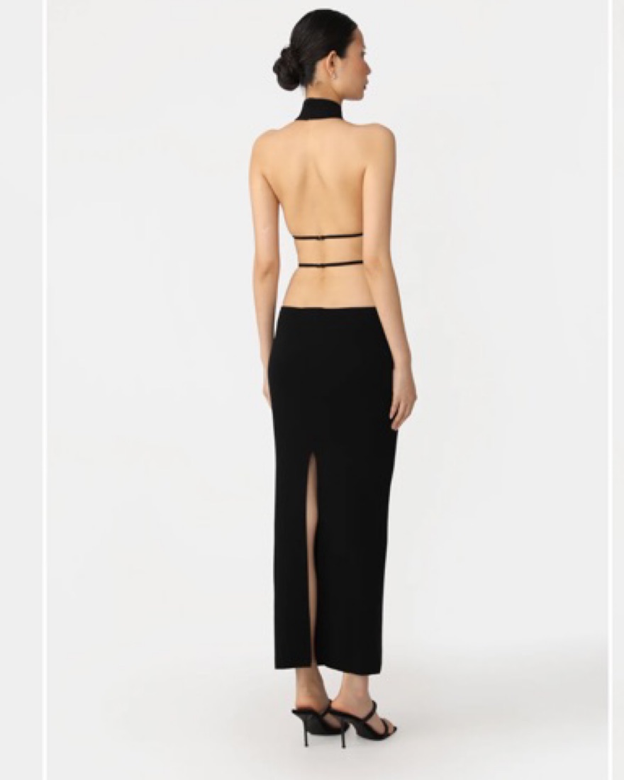 sau lee cut out dress SAU LEE Moira Cut-out Dress, Black/Pink