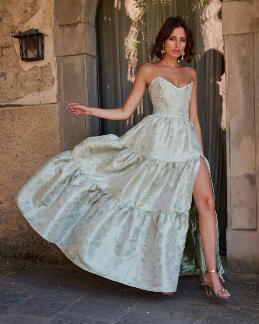 moss green vivianne dress Vivianne Boho Dress main image 0