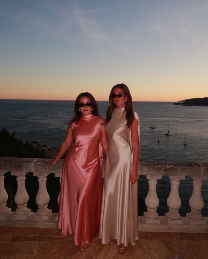 【海外限定】REISSドレス☆Fae Satin Cape Maxi Dress in Pink Reiss FAE SATIN CAPE MAXI DRESS IN PINK | Pickle
