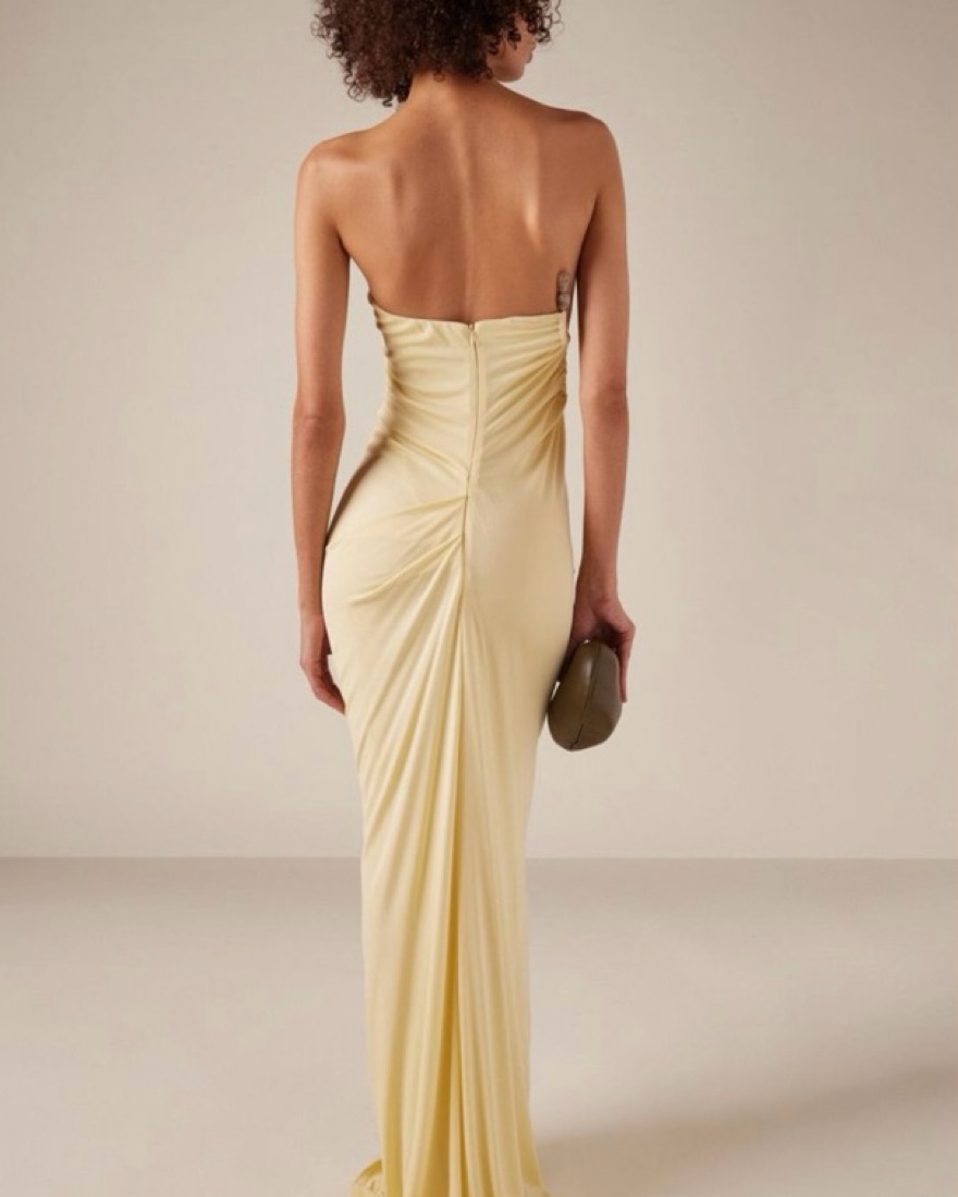 backless silk dress mini Christopher Esber