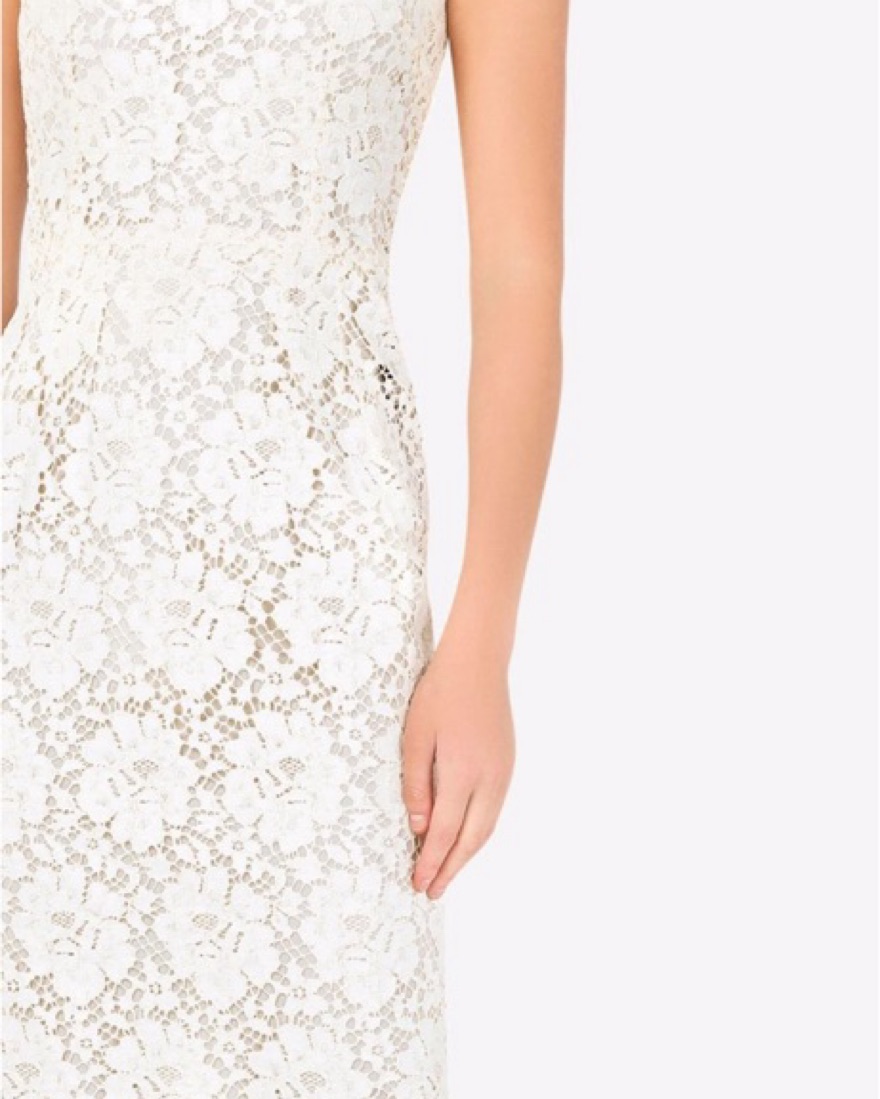 Dolce & Gabbana White Lace Midi Dress by Dolce + Gabbana - Pickle