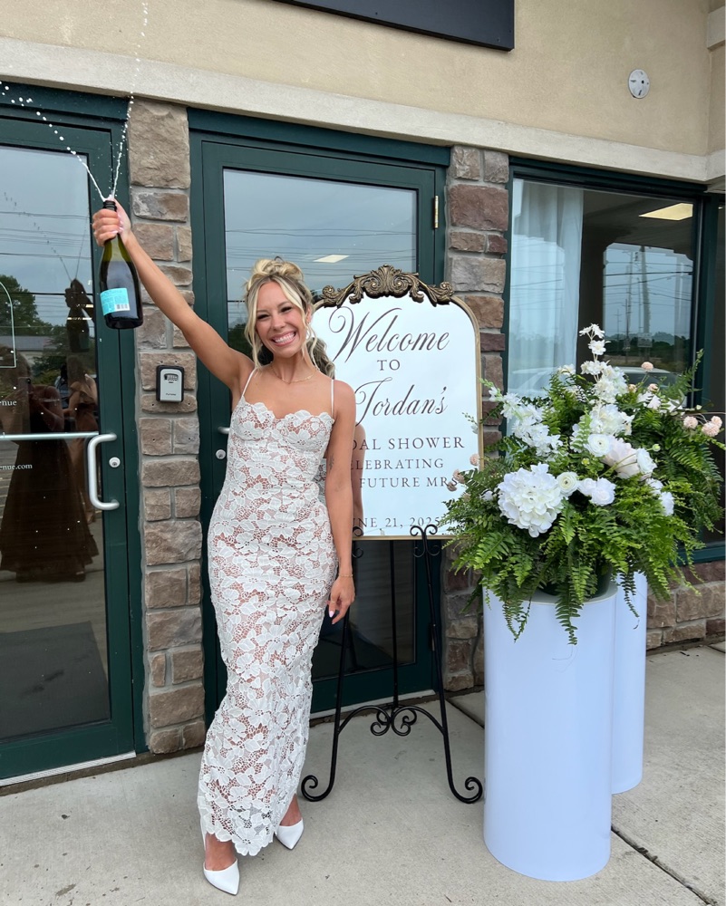 House Of CB Pearl Floral Lace Gown by House of CB - Pickle