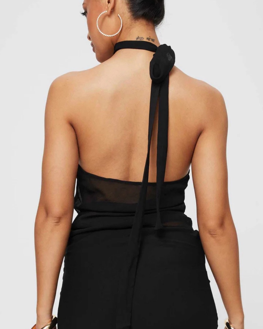 Lioness Sheer Tie Top | Pickle