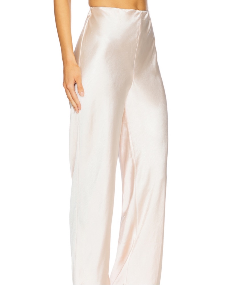 L'Academie Ivory Satin White Pants by L'Academie - Pickle