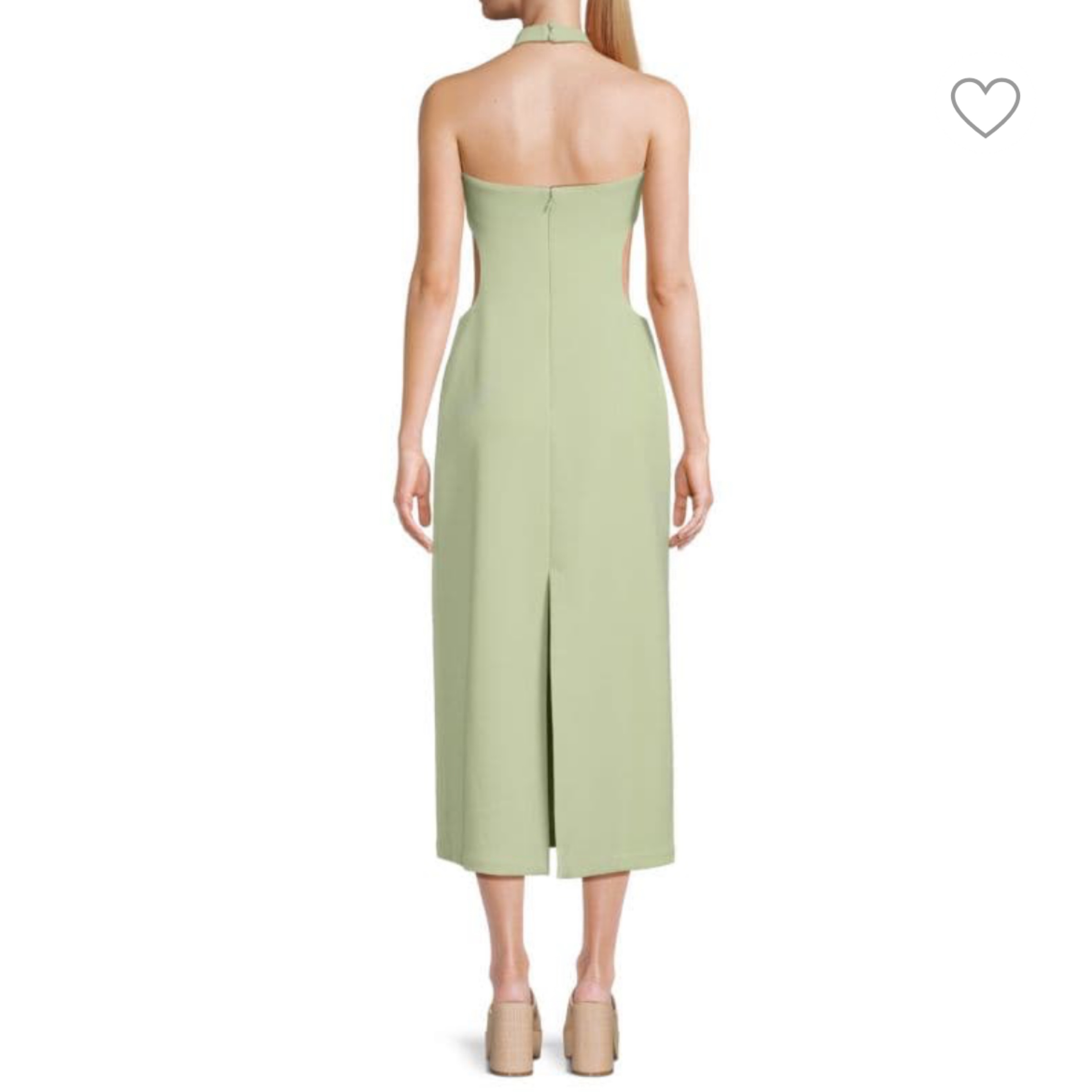 cult gaia green cut out dress Mint Chiffon Rainier Caftan Gown