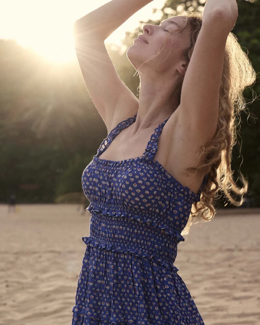 Doen Marianne Dress In Blue by Doen - Pickle