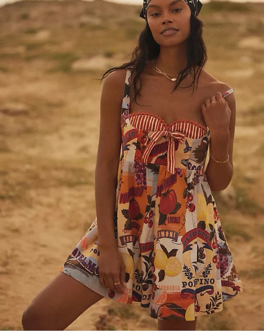 Maeve Bustier Double Layered Romper by Anthropologie - Pickle