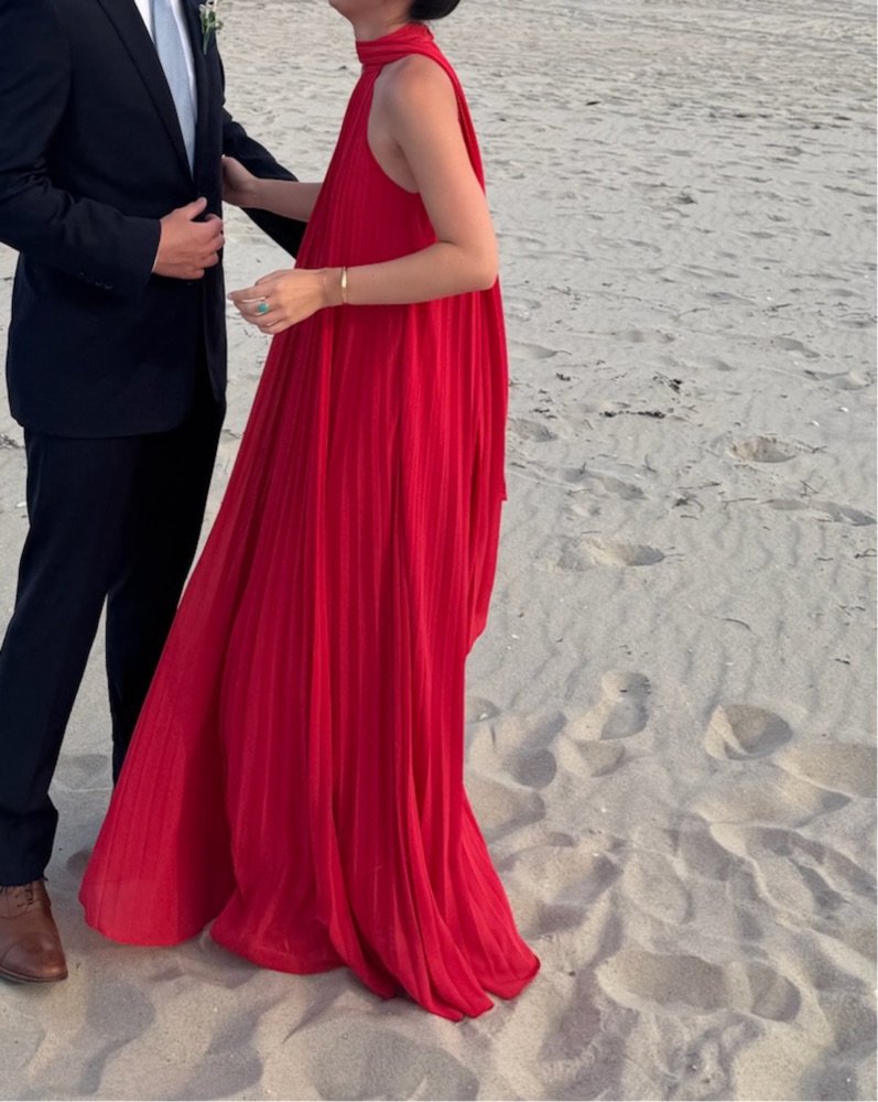 kachel high neck pleated maxi dress Kachel High-Neck Floral Maxi Dress