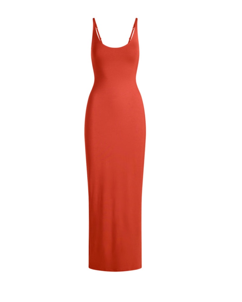skims dress orange Skims Orange Dress by Skims