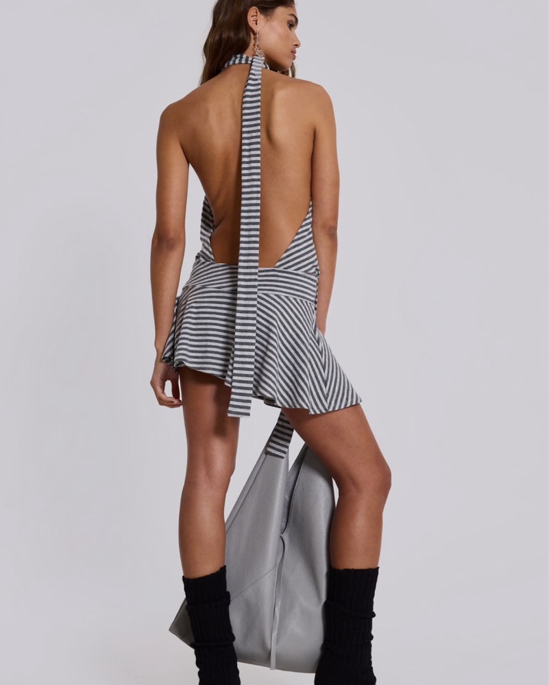 black spandex mini dress Attention Getter Strapless Bow Detailed Mini Dress in White