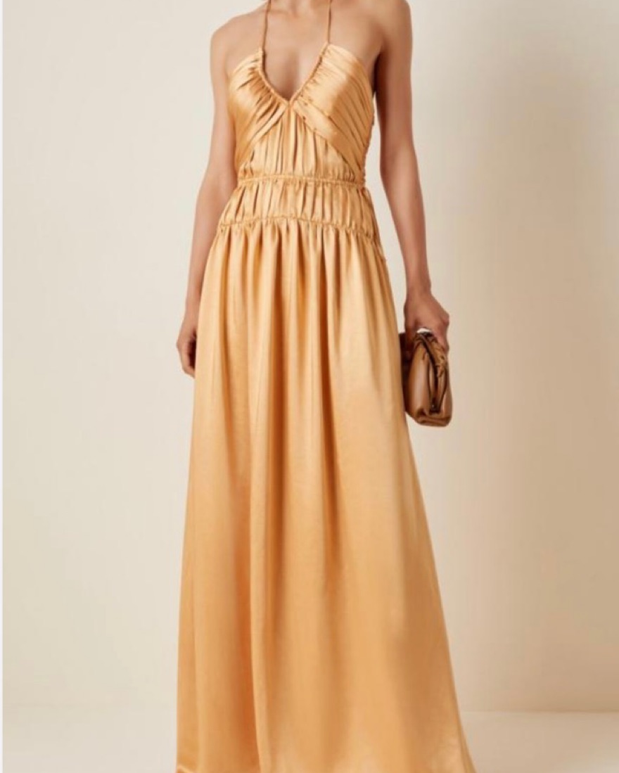 Jonathan Simkhai Clementine Gold Dress by Jonathan Simkhai - Pickle