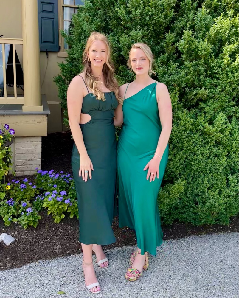 forest green midi dress Lake Como Fitted Bodice Cami Strap Midi Dress Forest Green