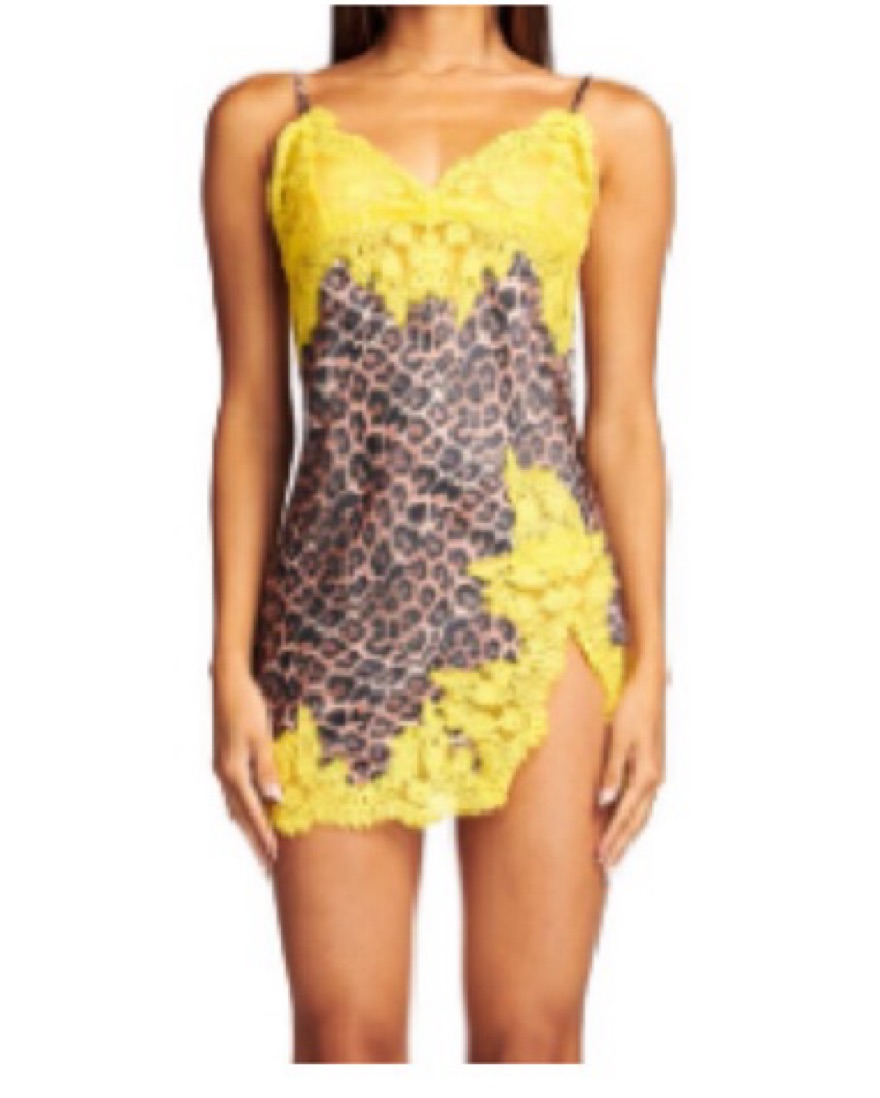 i am gia blue cheetah dress CASSIA SLIP DRESS - BEIGE : LEOPARD main image 1
