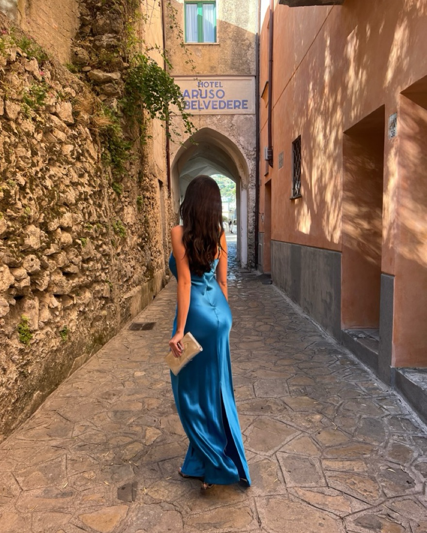 Staud Cadence Dress Island Blue by Staud - Pickle