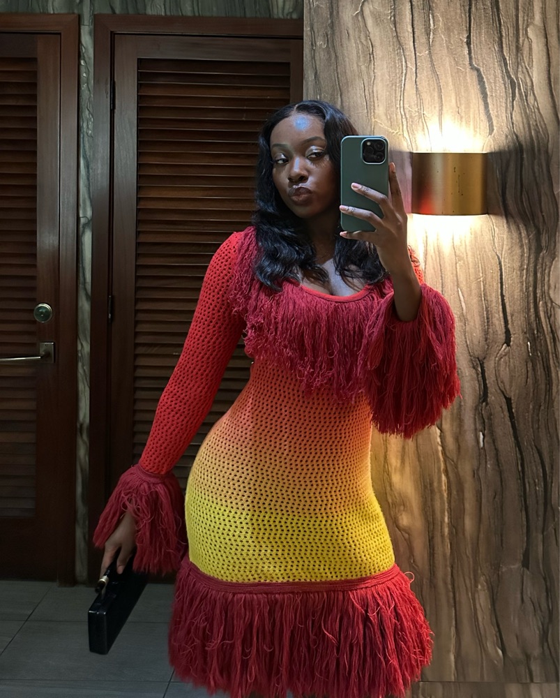 Kai Collective (ISIS FRINGED OMBRE KNIT) by Kai Collective - Pickle
