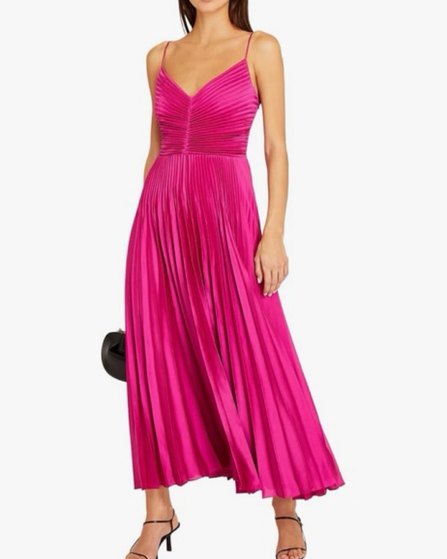 club monaco pleated high low dress Club Monaco Women's Strappy Pleated Dress