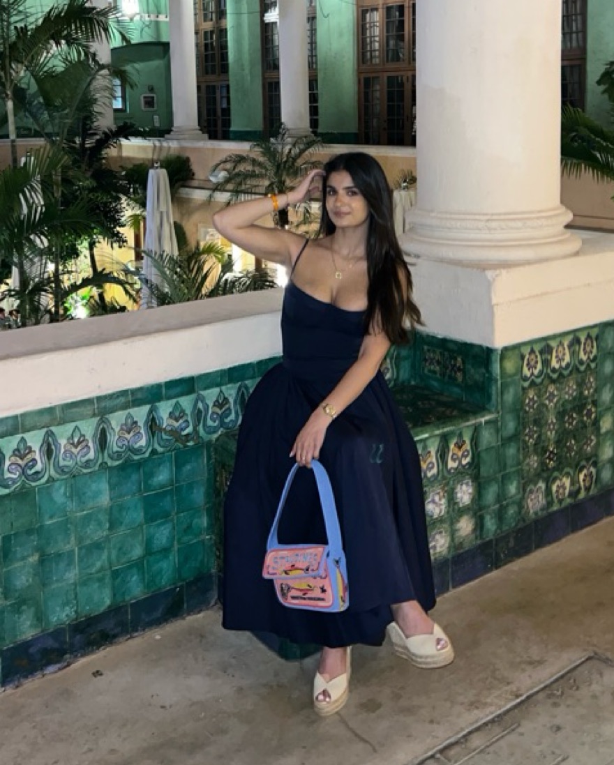 house of cb navy midi dress 'Samaria' French Navy Corset Sundress