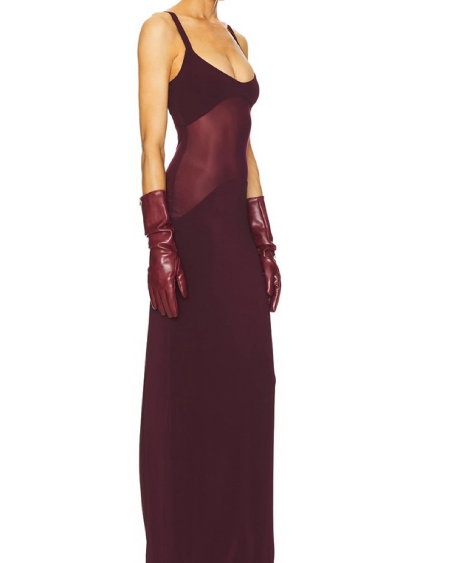kaylee faux wrap knit dress Reama Wrap Over Knit Maxi Dress / Chocolate | MESHKI