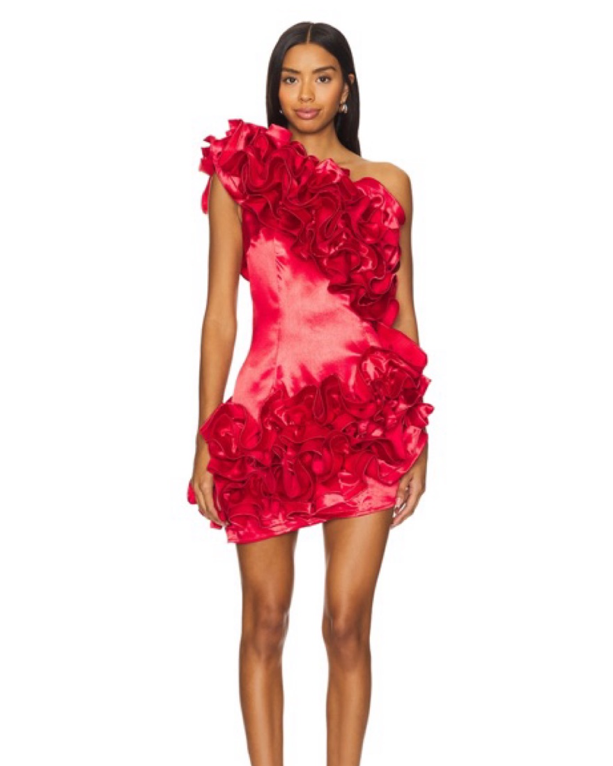 revolve red one shoulder dress X Revolve Aurora One Shoulder Mini Dress by Bronx And Banco