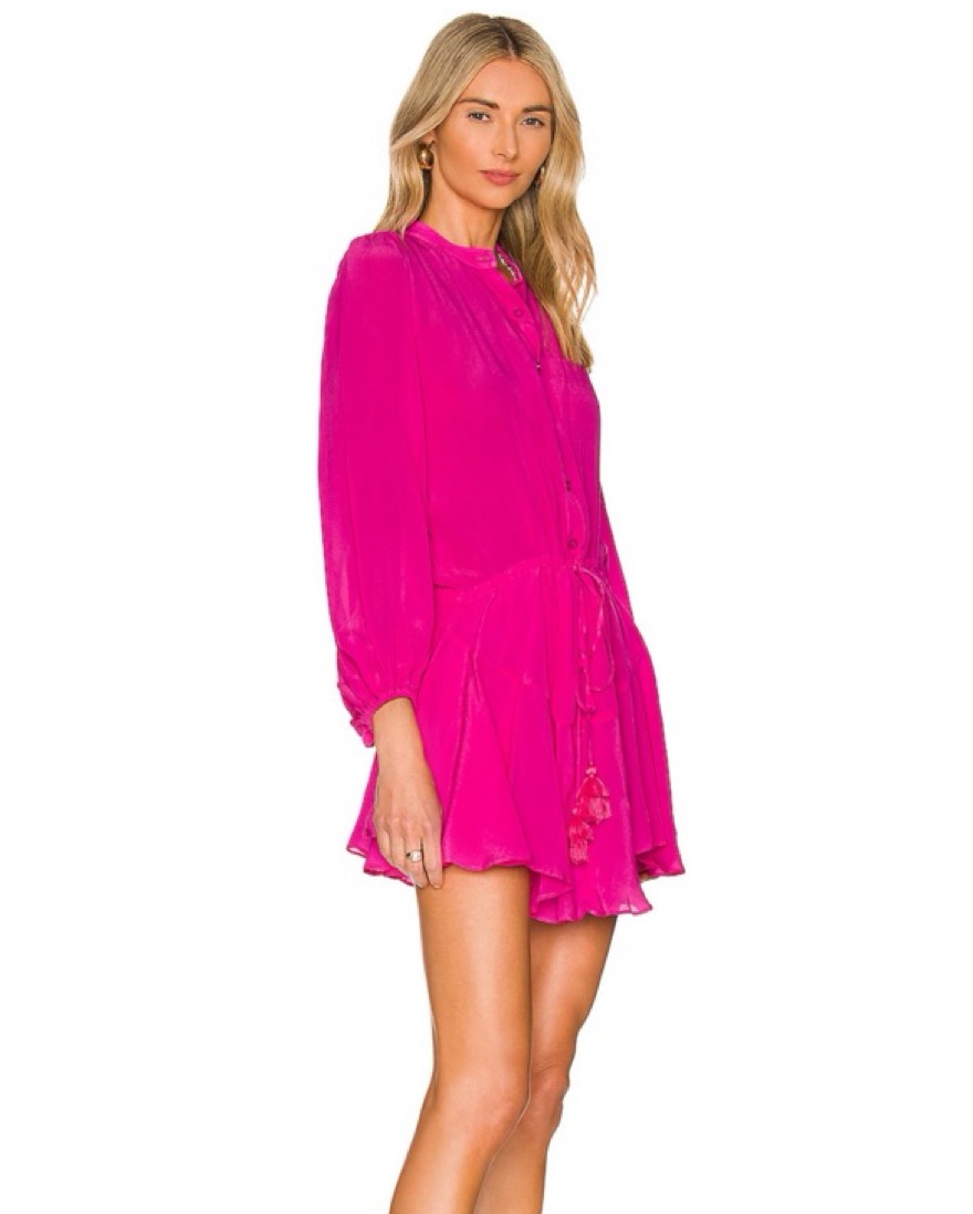 Pink Flowy Long Sleeve Dress by Karina Grimaldi - Pickle