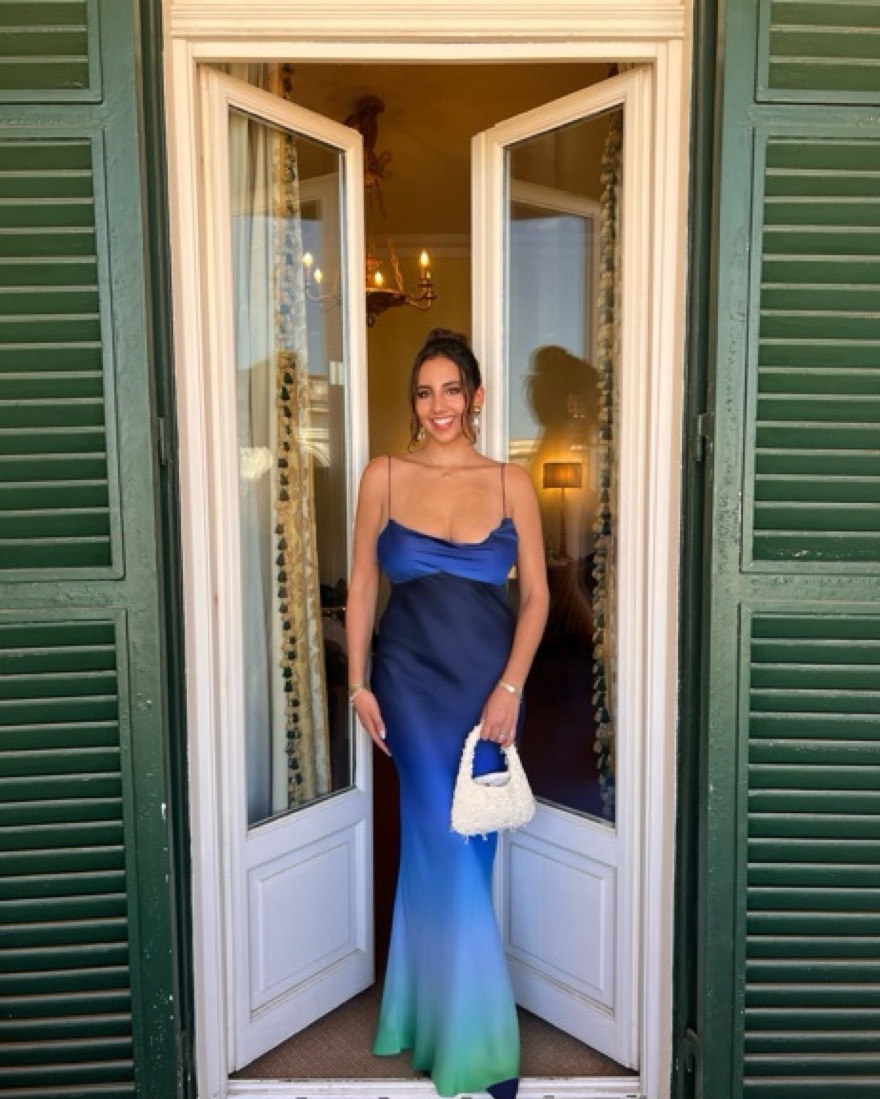 rat and boa blue dress SANDRO