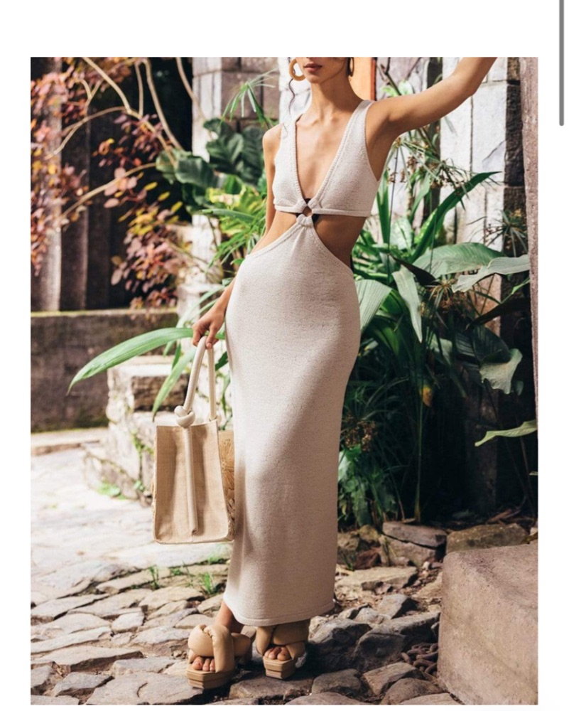 Cult Gaia Bank Knit Dress by Cult Gaia - Pickle