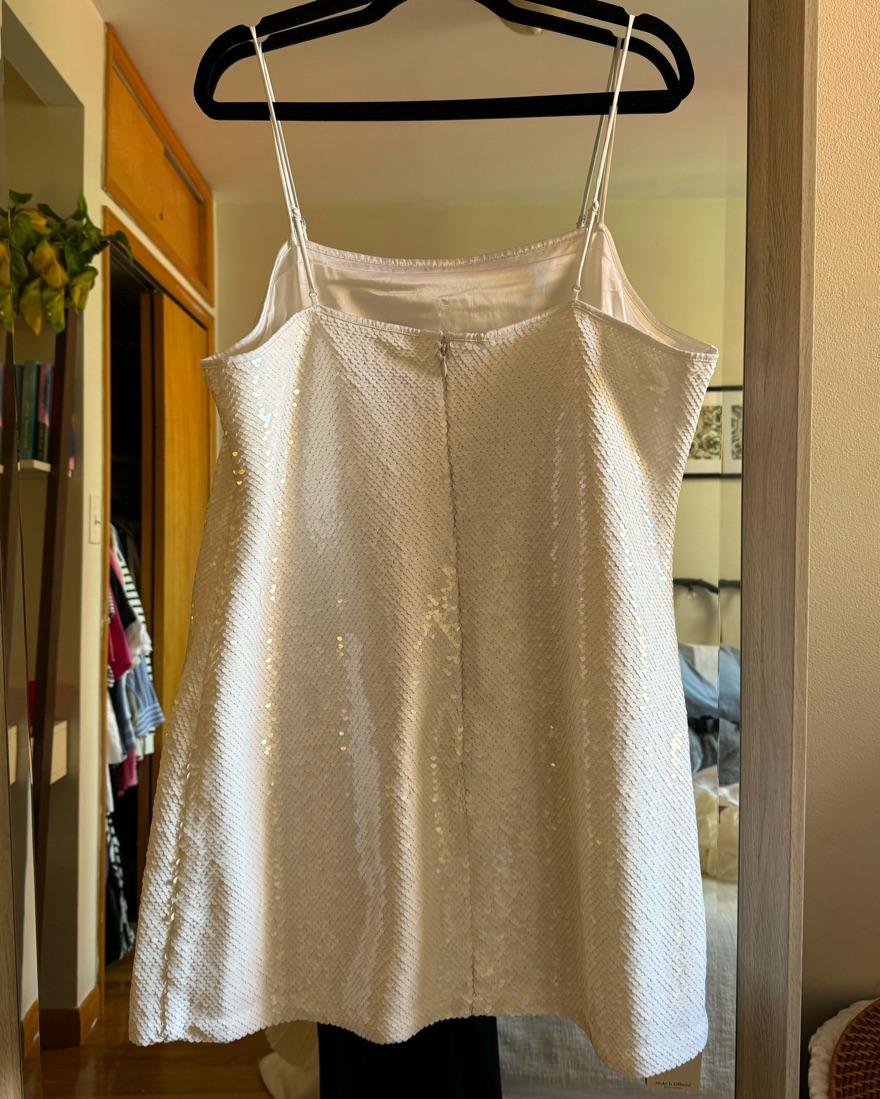 abercrombie white sequin dress Abercrombie White Sequin Dress