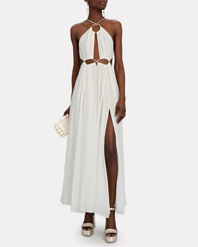 halter neck dresses women Libby Pleated Halter Mini Dress