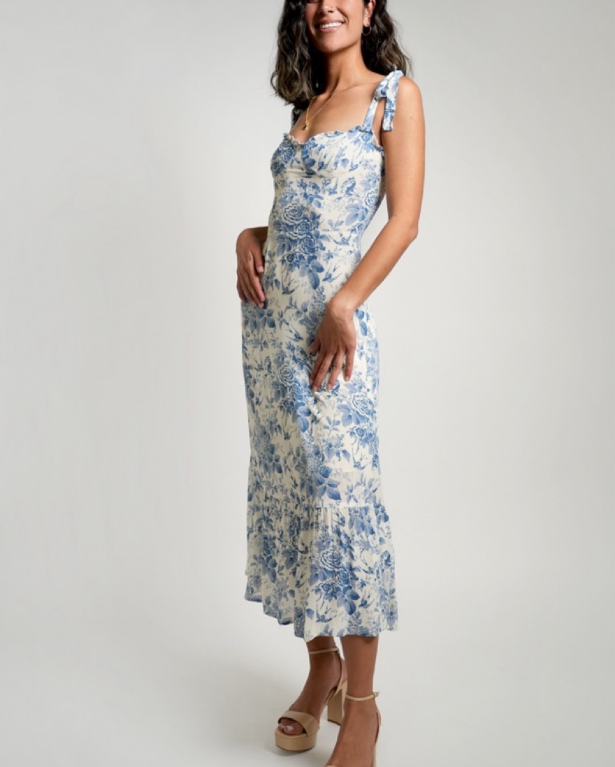 Reformation Blue Floral Nikita Dress by Reformation - Pickle
