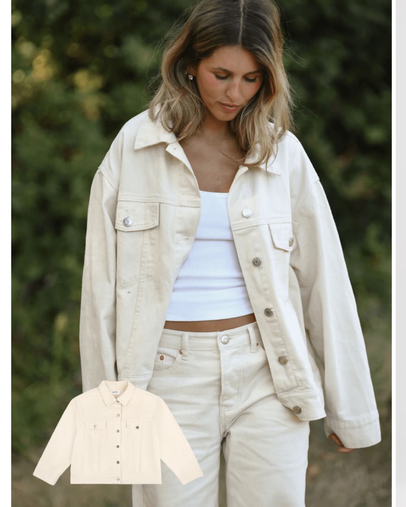 PARKE cream Jean Jacket by Parke - Pickle